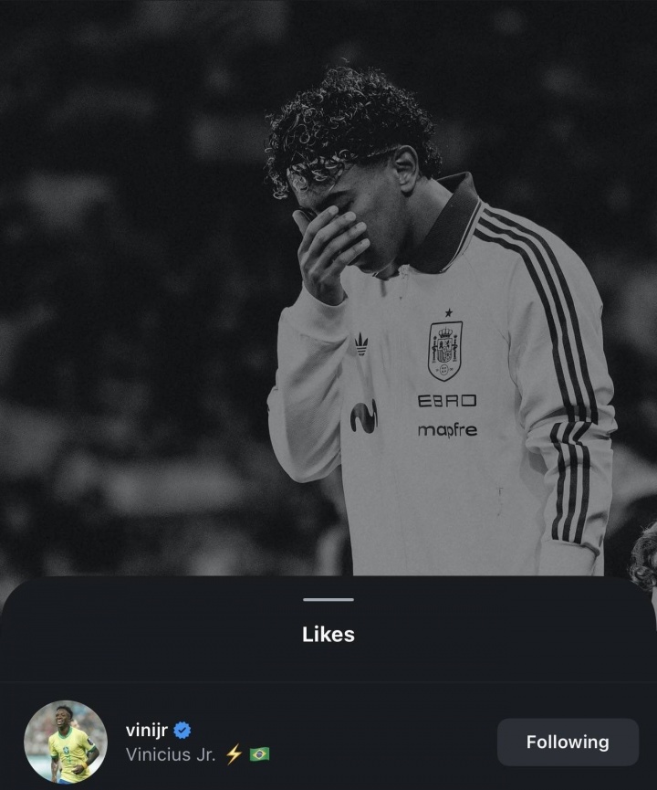 2026世界杯官方直播app下载入口-维尼修斯点赞亚马尔谴责种族歧视帖文，前者曾多次遭遇种族歧视